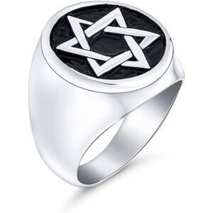 Large Statement Religious Magen Judaic Hanukkah Star of David for Men
